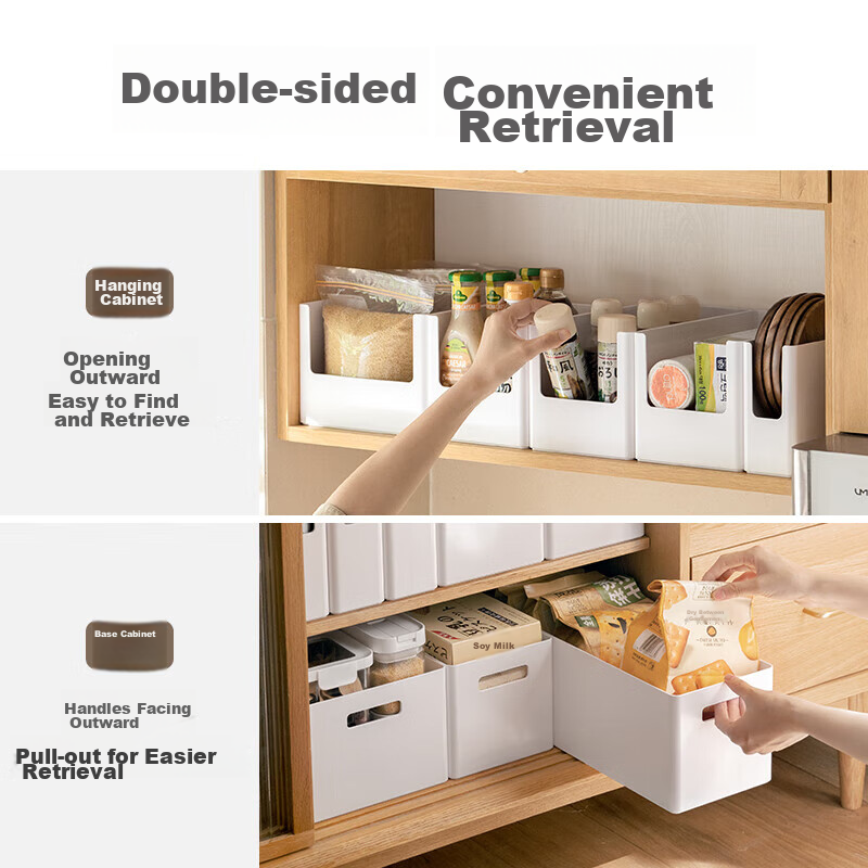 Lanjiaoluo Drawer Cabinet Storage Box, Kitchen Organizer, Miscellaneous Basket,...