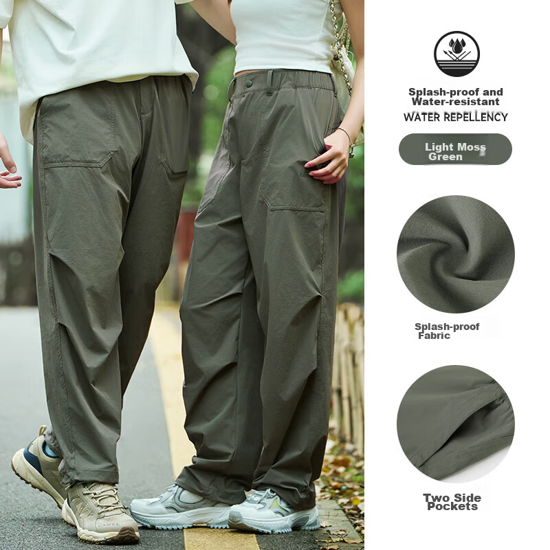 CAMEL Water-Repellent Cargo Pants for Men, Cool-Feeling Sun Protection Sports Tr...