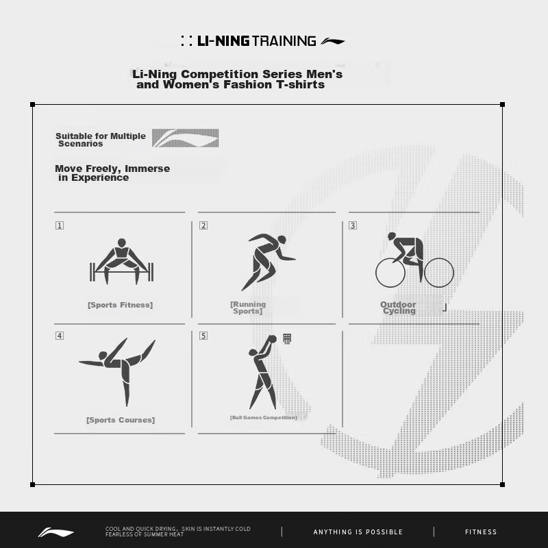 LI-NING Badminton Shirt for Men And Women, Quick-Dry Cool Competition Top, Versa...