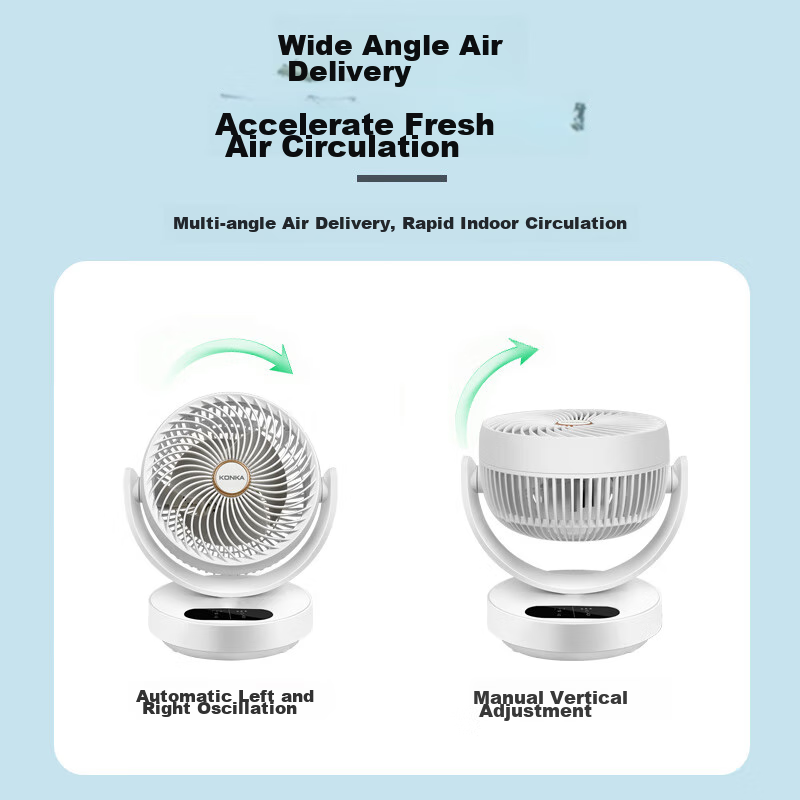 KONKA Air Circulation Fan, Home Fan, Remote Control, Desktop Fan, Office Fan, Qu...