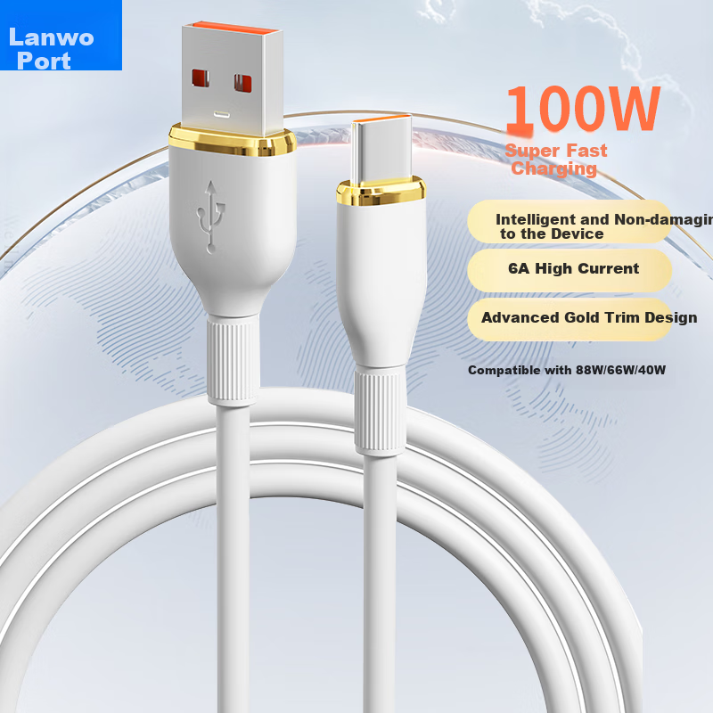 LENVOG Type-C Data Cable for 100W/66W Huawei 6A Super Fast Charging Cable Mate60...