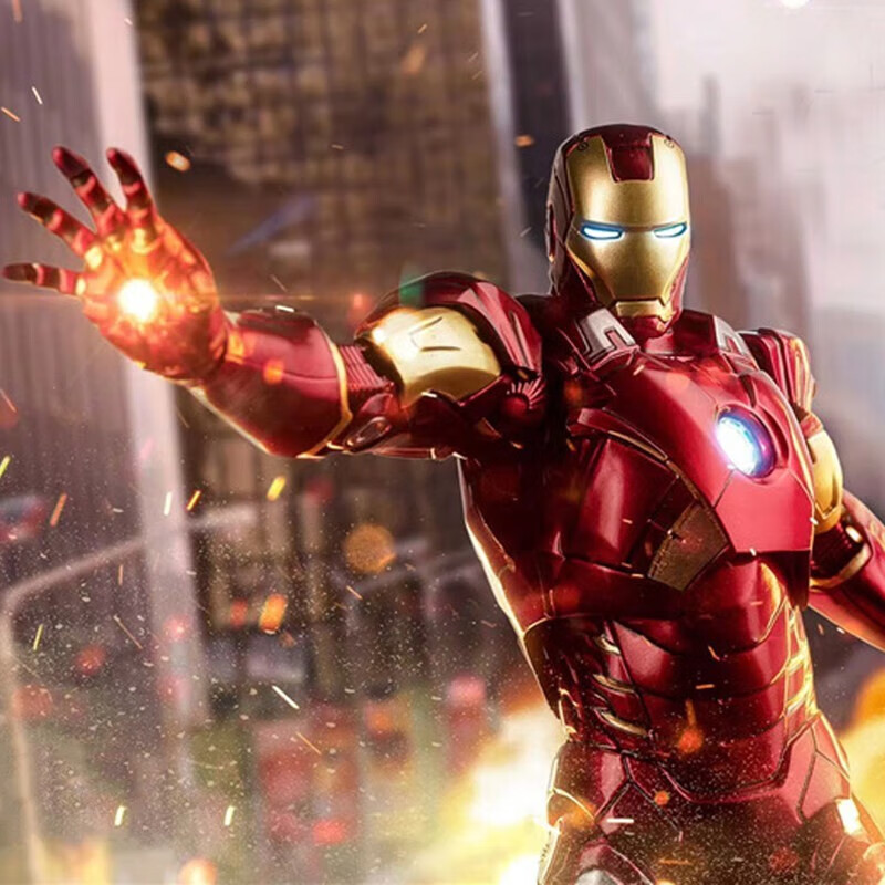 Zhongdong Toy, Marvel Iron Man Action Figure, 10th Anniversary Light-Up Version,...