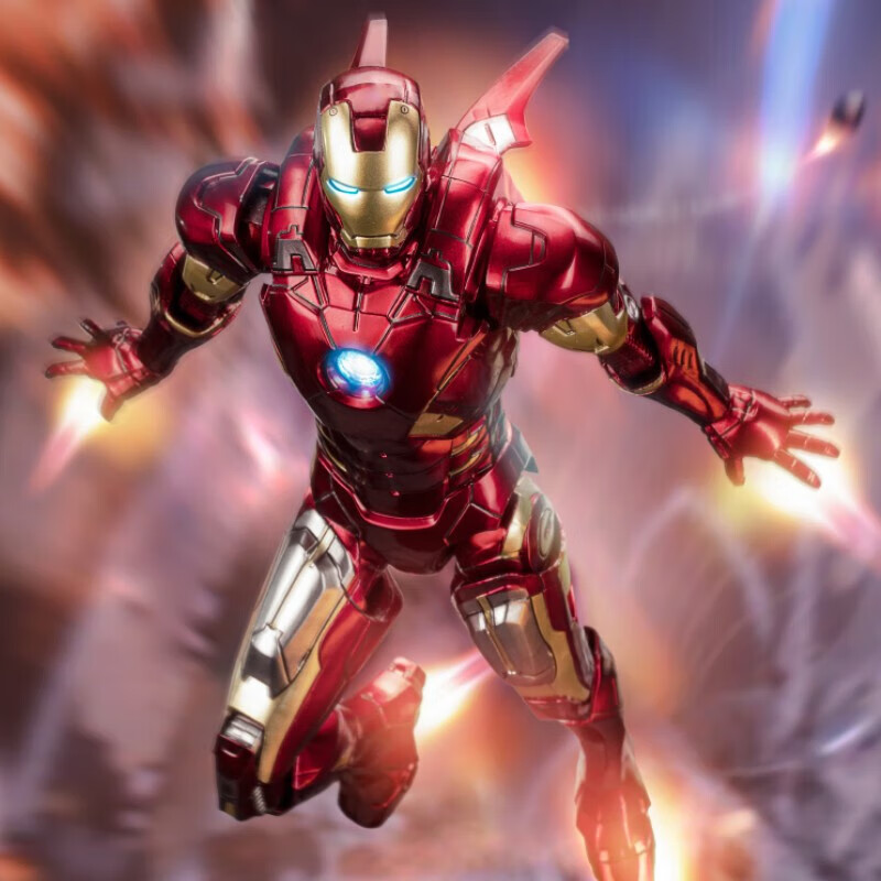 Zhongdong Toy, Marvel Iron Man Action Figure, 10th Anniversary Light-Up Version,...