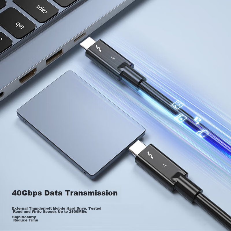 Kaibor Thunderbolt 4 Full-Function Data Cable, Type-C Cable, USB4 Cable, Compati...