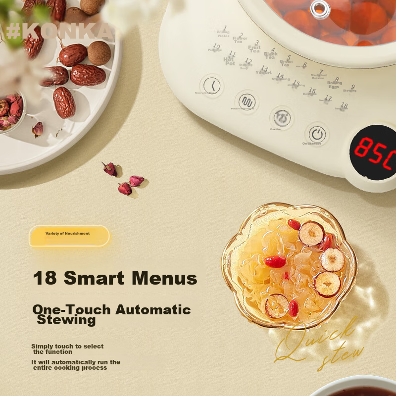 KONKA Health Pot, Tea Maker, Large Capacity Glass Insulated Water Boiler, Electr...