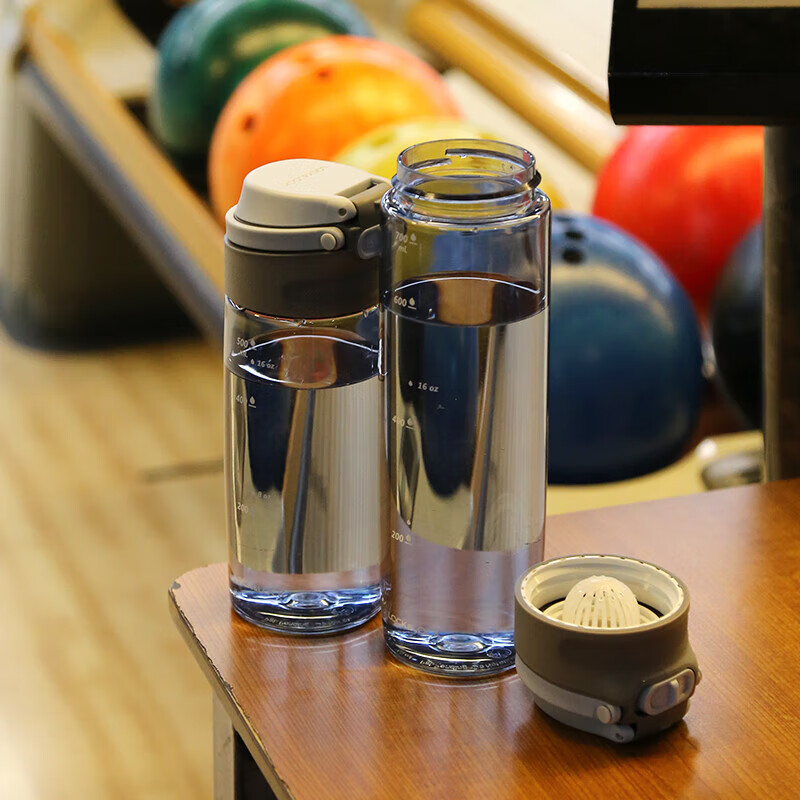 LOCK&LOCK Plastic Water Bottle, One-Button Sports Water Bottle, Plastic Tea Cup,...