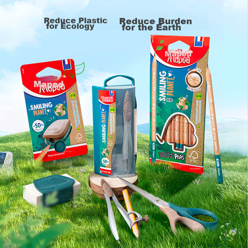 Maped Smile Planet Pencils, 12 HB, for Primary School Students And Kindergarten,...