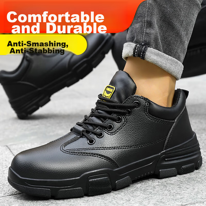 JUNBU Safety Shoes for Men, Winter Steel Toe Cap, Anti-Smashing, Anti-Puncture,...