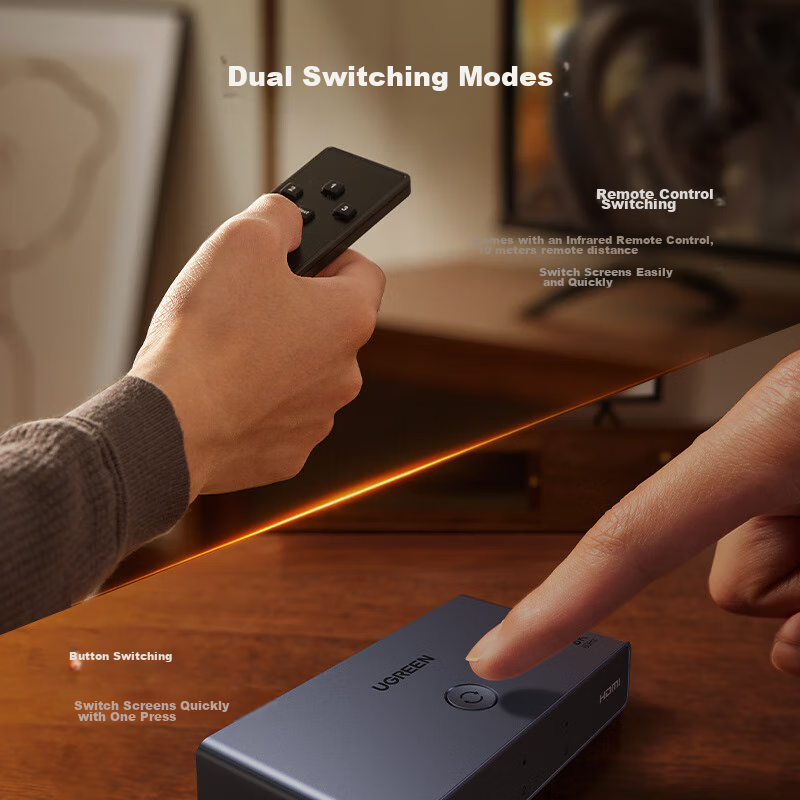 Lulian HDMI Switch 3-In 2.1 Version, 8K60Hz HD Video Sharing Split-Screen, Compa...