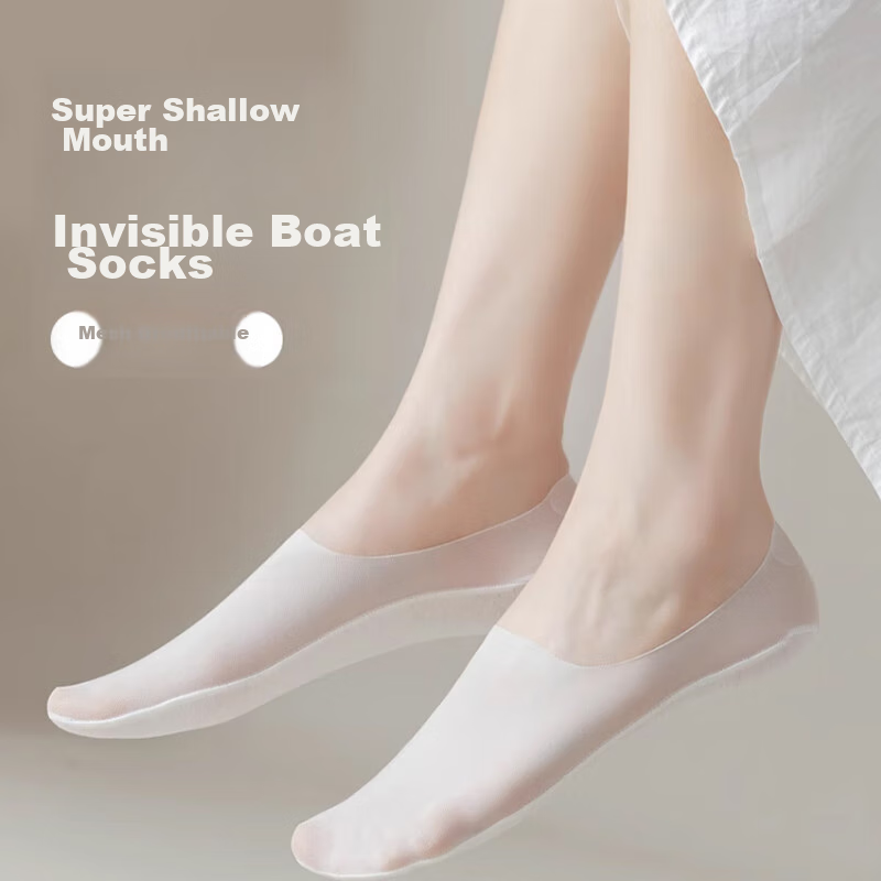 Langsha Women's Socks, Boat Socks for Autumn And Winter, Ice Silk Invisible Sock...