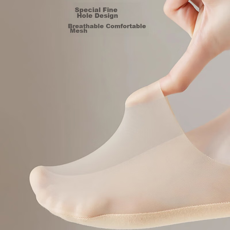 Langsha Women's Socks, Boat Socks for Autumn And Winter, Ice Silk Invisible Sock...