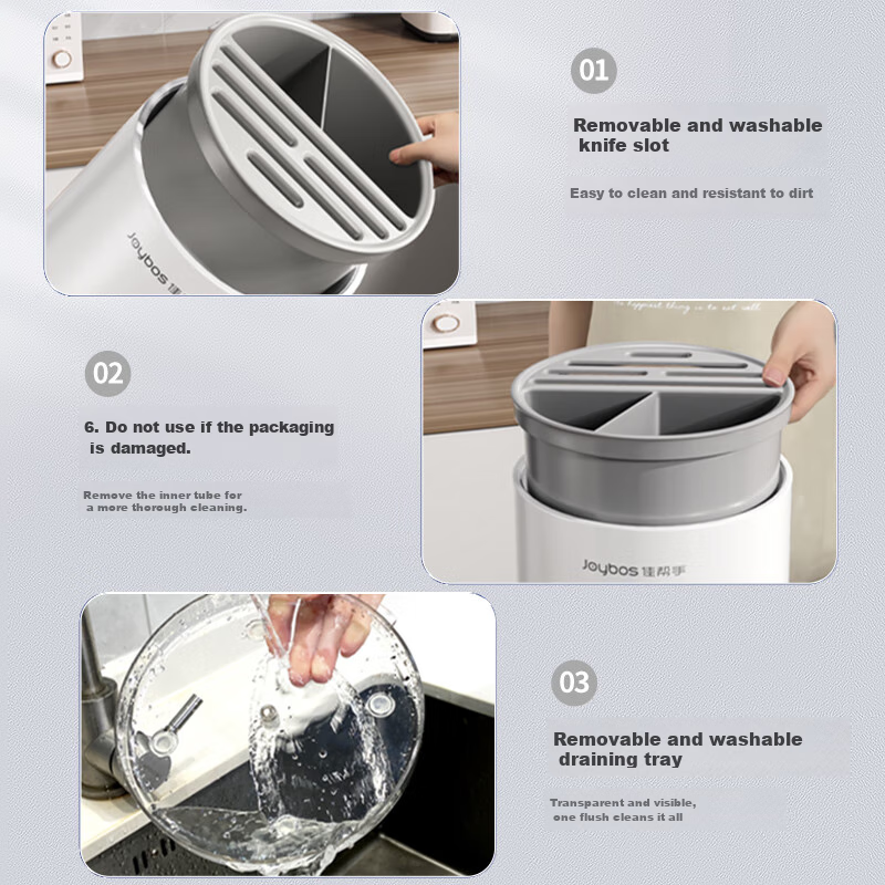 Jiabangshuo New Kitchen Magnetic Sensor Rotating Knife Holder, Thickened Storage...