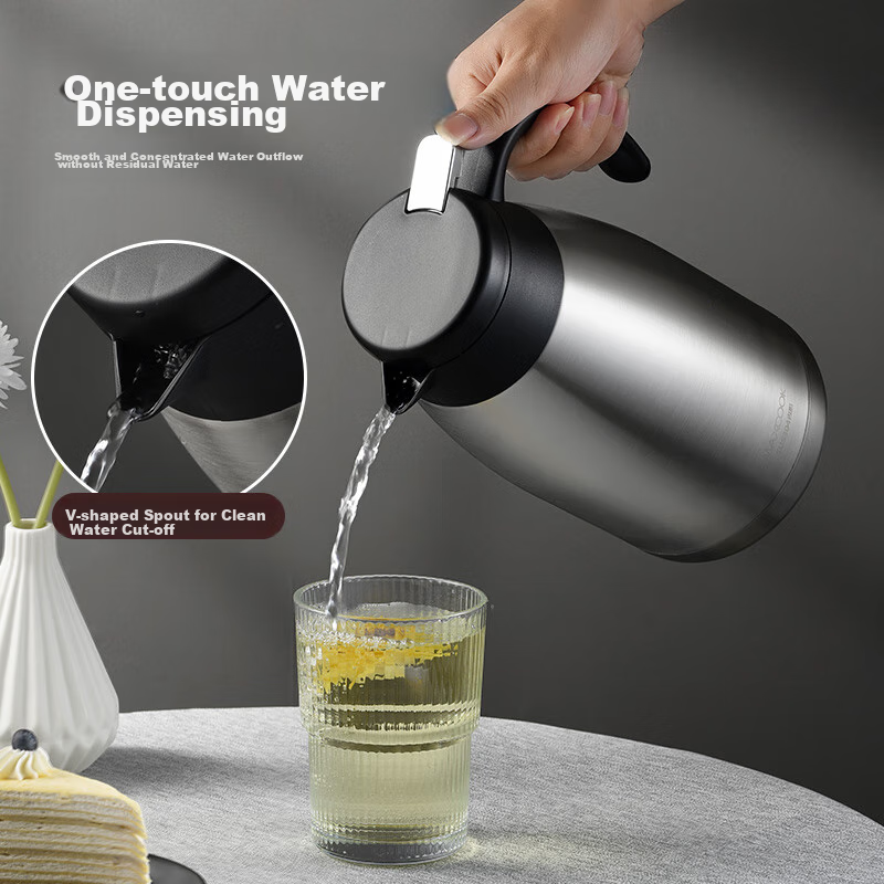 Maxcook Insulated Thermos, Household Hot Water Kettle, 304 Stainless Steel Vacuu...