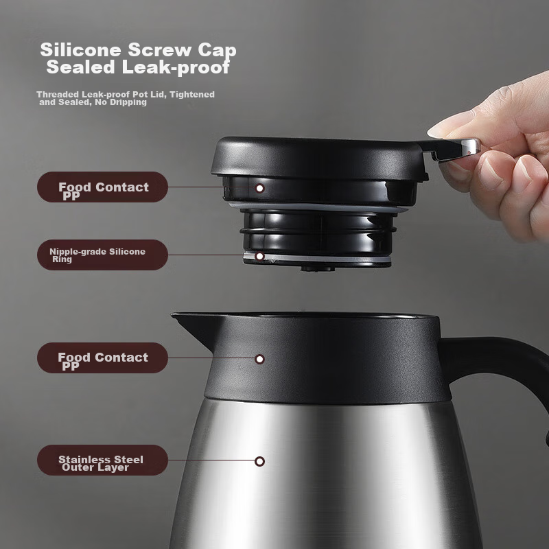 Maxcook Insulated Thermos, Household Hot Water Kettle, 304 Stainless Steel Vacuu...