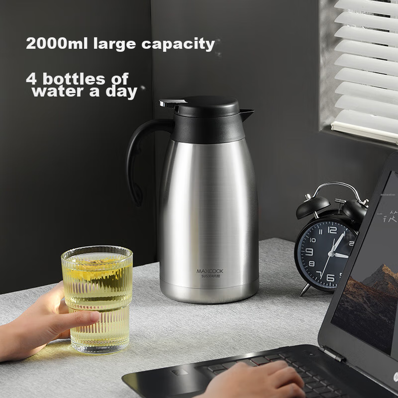 Maxcook Insulated Thermos, Household Hot Water Kettle, 304 Stainless Steel Vacuu...