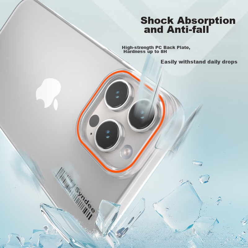 Langke Transparent Matte Lens Anti-fall Ultra-thin Hard Shell for Apple 16Pro Ph...