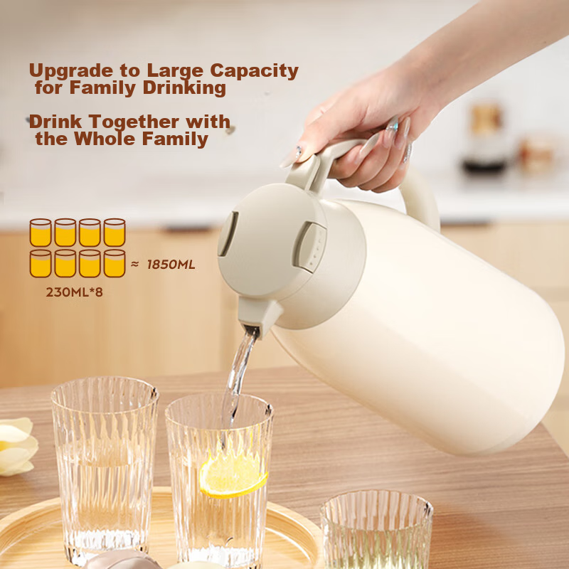 GiNT Insulated Bottle with Glass Inner Liner, Large Capacity Portable Thermos fo...