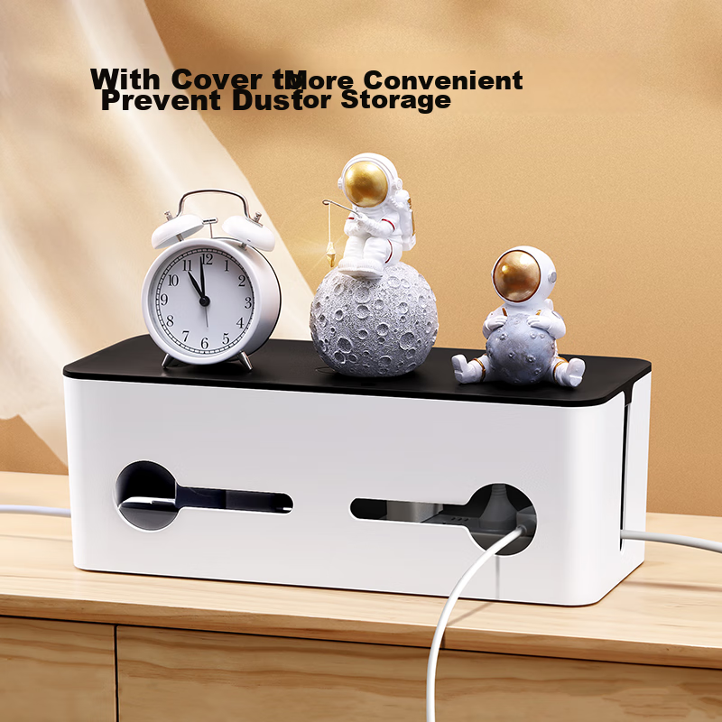 Lulian Power Strip Storage Box, Large Multifunctional Power Cord Organizer, TV C...