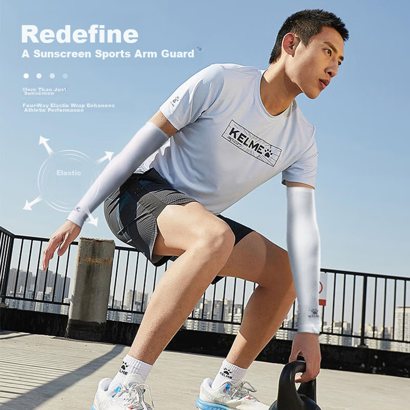 KELME Ice Sleeves for Men [Set of 4], Sun Protection Arm Sleeves for Women, Ice...