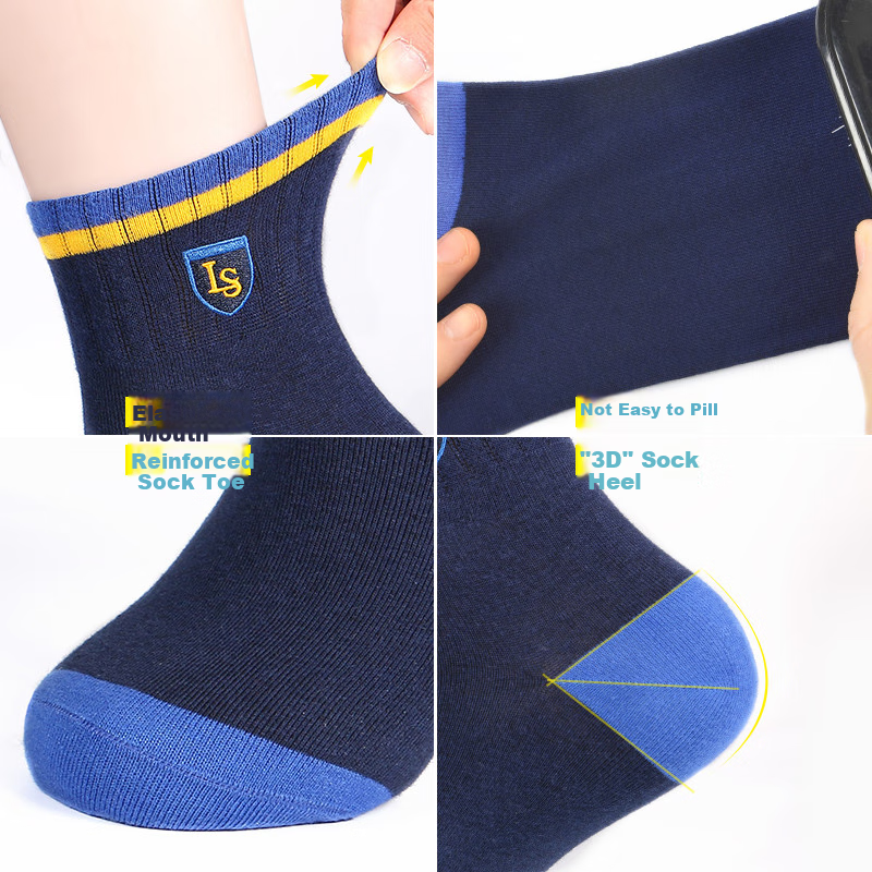 LangSha Men's Cotton Socks Men's Autumn and Winter Mid-tube Socks Sports Leisure...