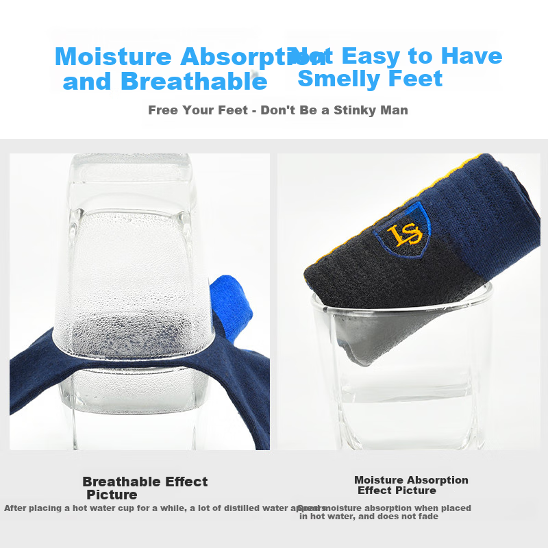 LangSha Men's Cotton Socks Men's Autumn and Winter Mid-tube Socks Sports Leisure...