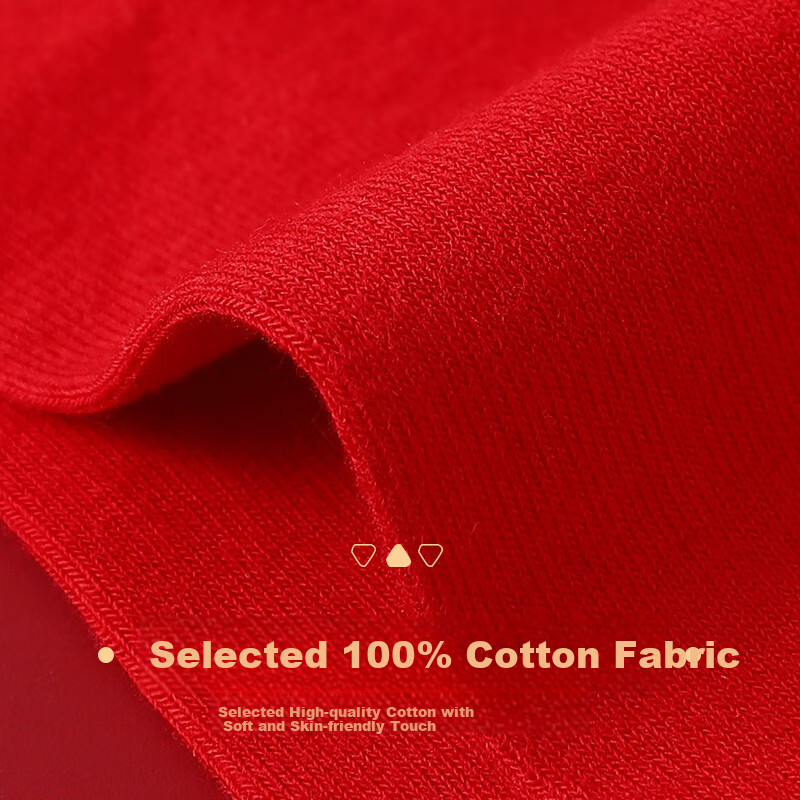 LangSha Year of the Snake Red Cotton Mid-tube Socks for Women in Autumn and Wint...