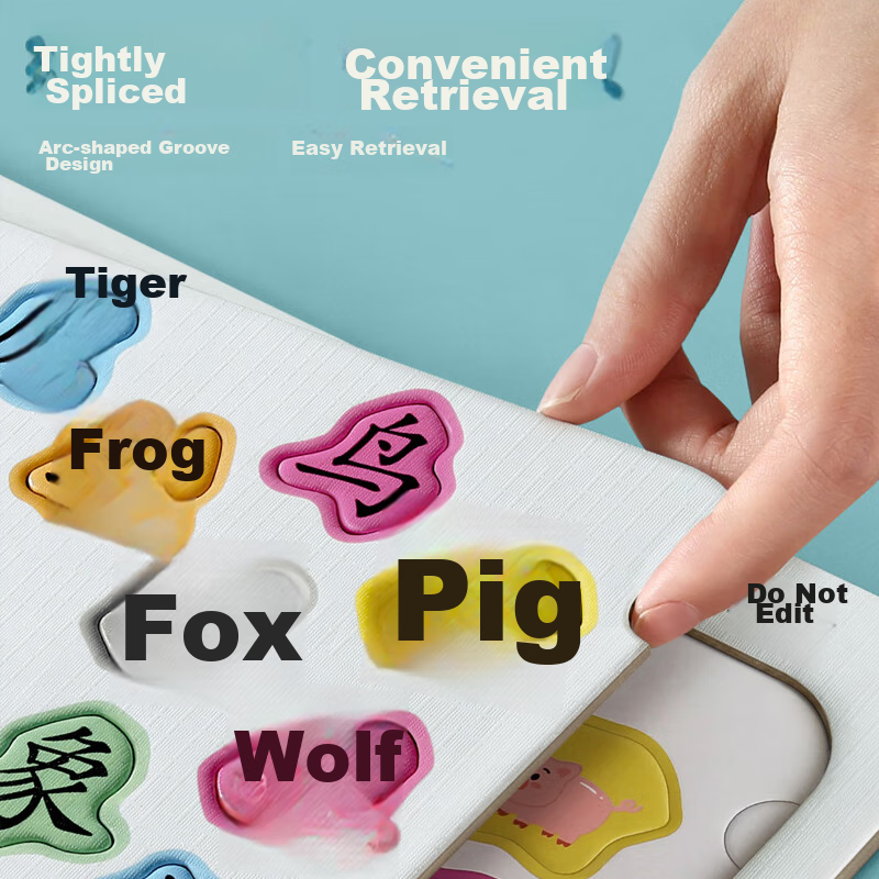 Leilang Baby Literacy Puzzle Board, Early Education Toy for Children 3-6 Years O...