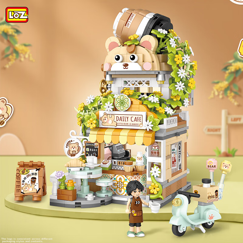 Loz Panda Street View Building Blocks, Children's Toy Assembly Model, Gift for B...