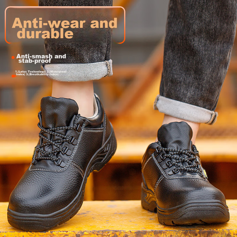 Laoguanjia Safety Shoes for Men, Steel Toe, Anti-Smashing, Puncture-Resistant, L...
