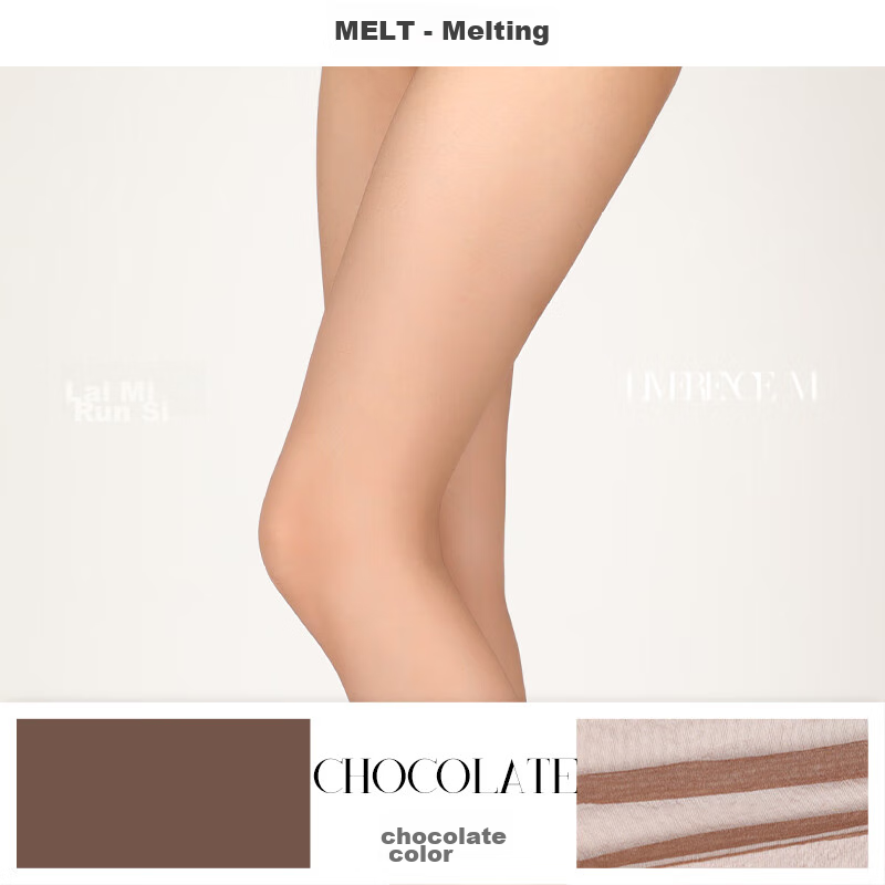 Laimi Runsi [Melted] Chocolate Silk Stockings, Ultra-Thin Mesh Seamless Crotchle...