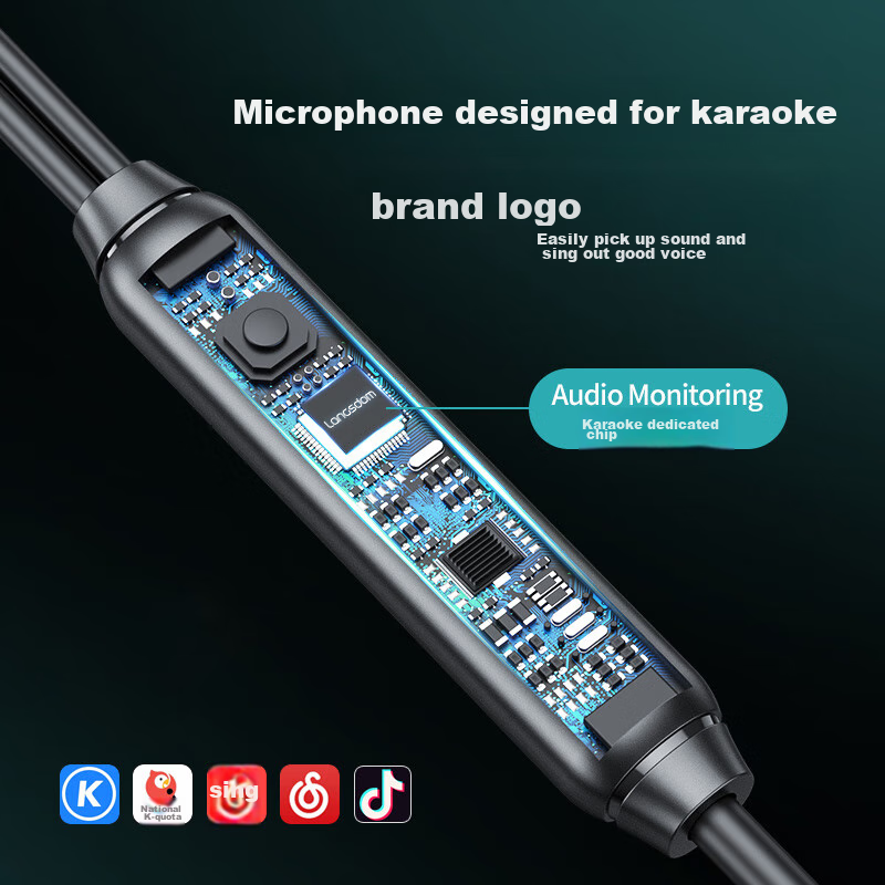 Lansidun Computer Headset Wired Dual Plug Dual Jack with Microphone, Laptop Desk...