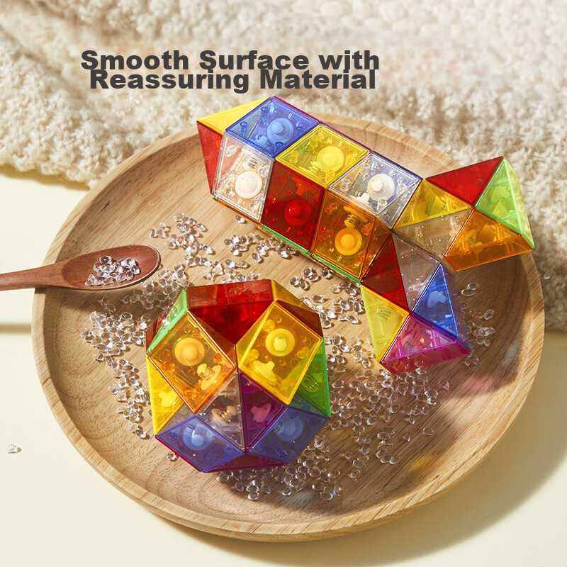 Kalbeibai Transformable Magic Ruler, 72 Segments, Rainbow Glass Color, Kindergar...