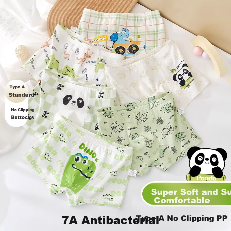 Catman Boys' Cotton Boxer Briefs 100% Cotton No PP Clipping Big Boys Underwear B...