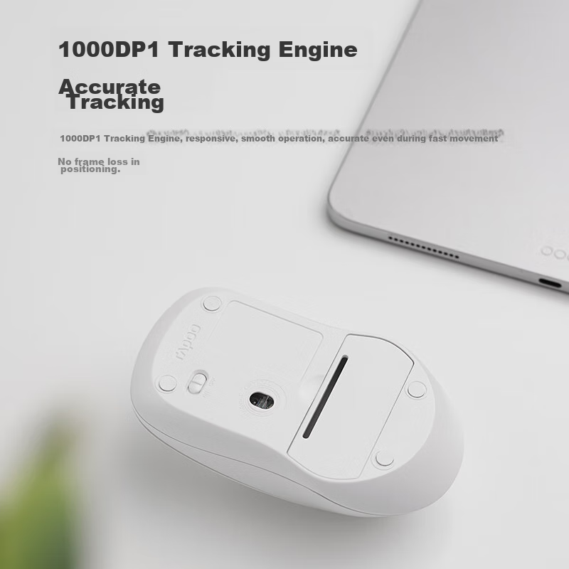 Rapoo 1680 Wireless Mouse, Office Mouse, Quiet Mouse, Portable Mouse, Symmetrica...