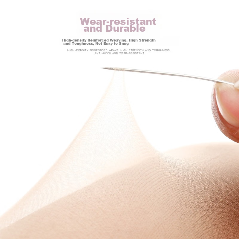 Langsha Silk Stockings for Women, Mid-Calf, Short, Ultra-Thin, Anti-Snag, Flesh-...