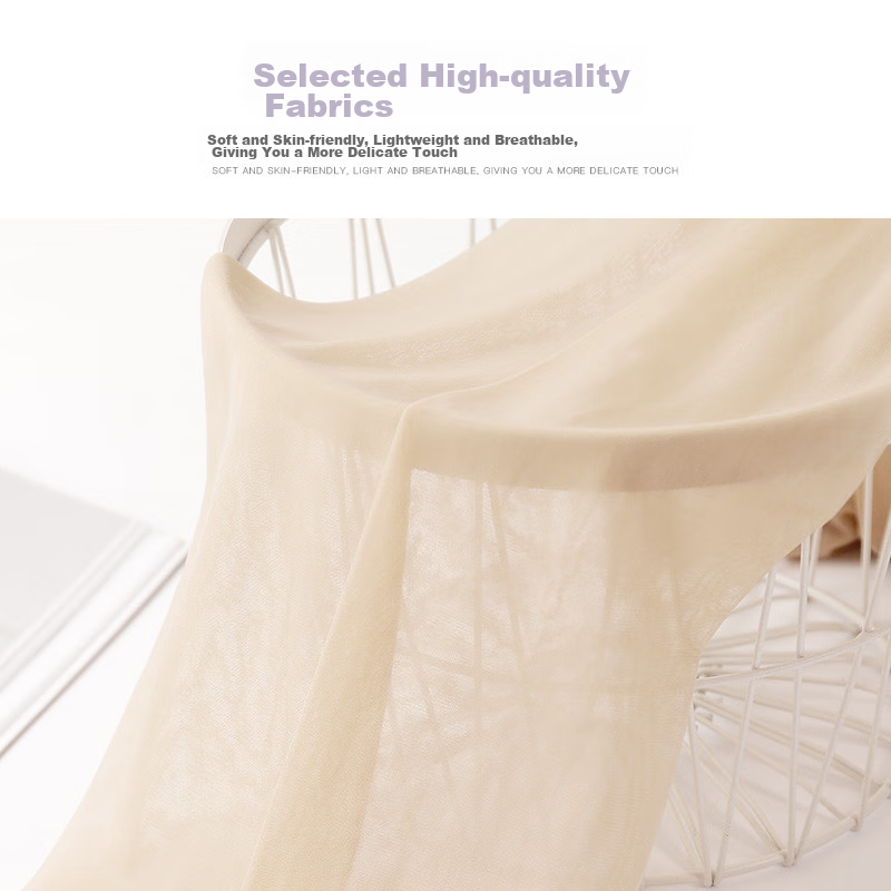 Langsha Silk Stockings for Women, Mid-Calf, Short, Ultra-Thin, Anti-Snag, Flesh-...