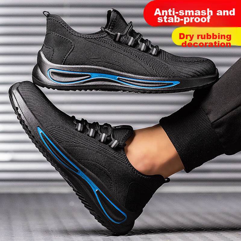Laoguanjia Safety Shoes for Men, Lightweight Breathable Steel Toe Anti-Smashing...