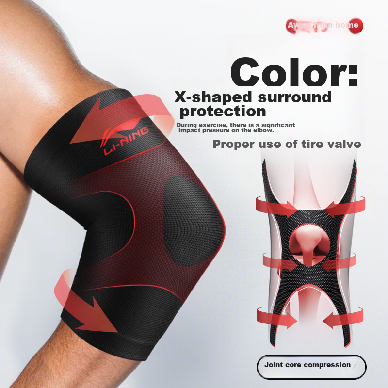 LI-NING Sports Elbow Pads (2-Pack), Unisex Fitness Protection, Basketball Tennis...