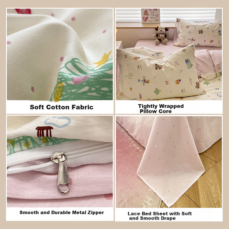 Maoren Pure Cotton Printed Four-Piece Bedding Set, Cotton Bedding, Bed Sheet And...