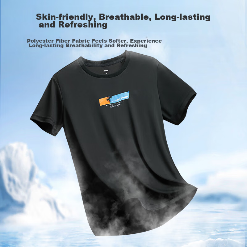 Li-Ning Short-Sleeve Quick-Dry T-Shirt [Same As Offline Stores], Men's Sports Te...