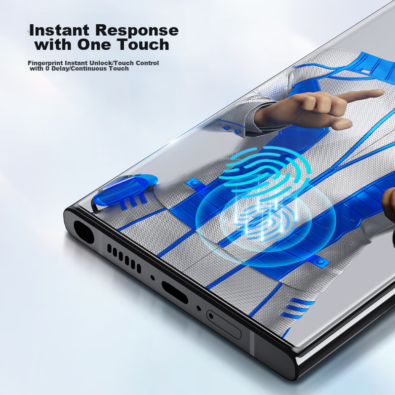 Mr. Blue Gorilla Tempered Glass Screen Protector for Samsung S24 Ultra, Galaxy S...