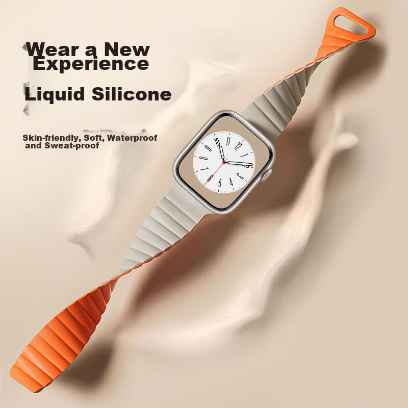 Mashi Compatible with Apple Watch Band, Apple IWatch Silicone Magnetic Strap for...