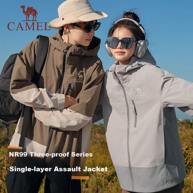CAMEL (CAMEL) 【IWAYNO】Three-proof Hard Shell Assault Jacket Men and Women Same...