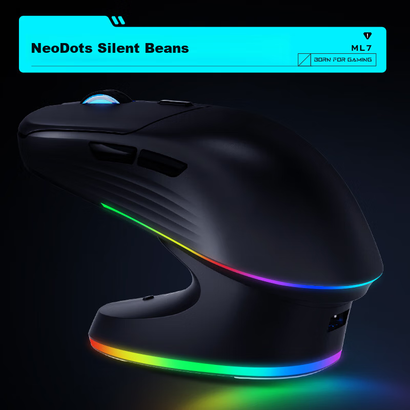 ThundeRobot ML7 Pro Wireless Gaming Mouse Bluetooth 2.4G Wired Mouse PAW3311 Lig...