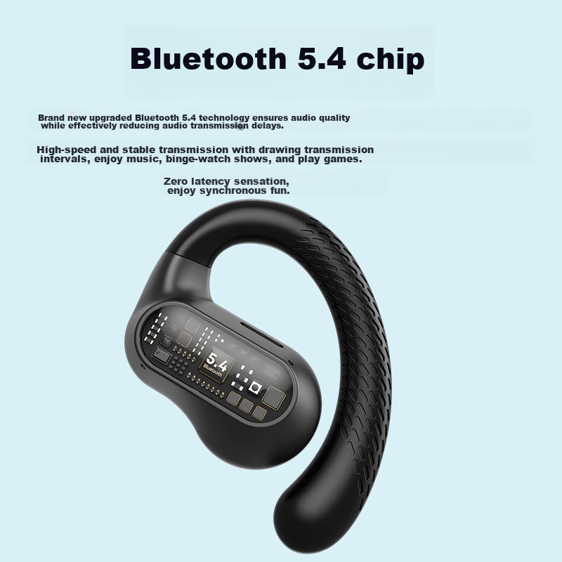 Lansidun Bluetooth Earphones, Ear-Hook Style, Bone Conduction Concept, Open-Conc...
