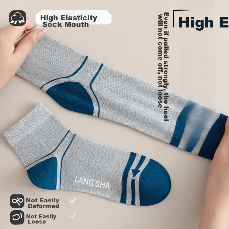 Langsha [2024 Fall New Arrival] Men's Socks, Pure Cotton, Autumn And Winter Warm...