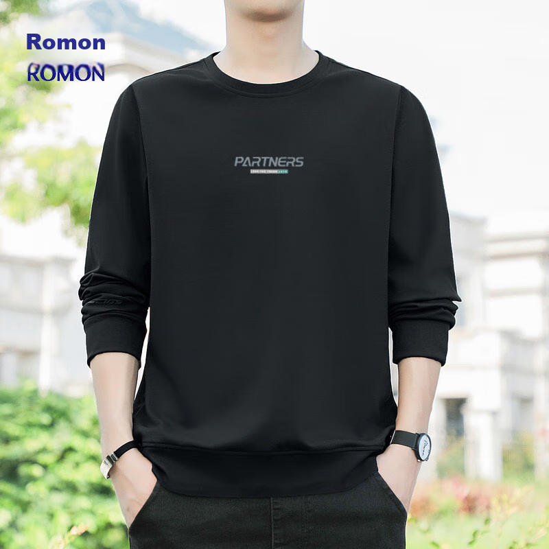 ROMON Sweatshirt for Men, Autumn Large Size Long-Sleeve T-Shirt, Outdoor Sports...
