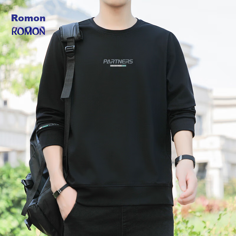 ROMON Sweatshirt for Men, Autumn Large Size Long-Sleeve T-Shirt, Outdoor Sports...