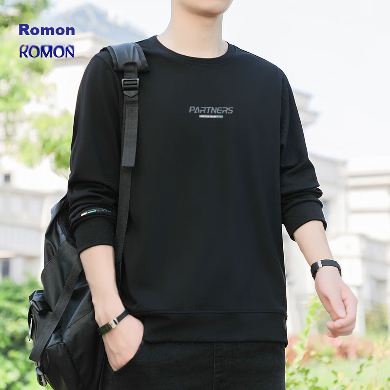 ROMON Sweatshirt for Men, Autumn Large Size Long-Sleeve T-Shirt, Outdoor Sports...