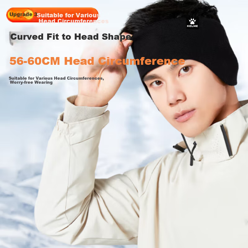 KELME Ear Warmers for Men, Autumn And Winter Cycling Fleece-Lined Ear Covers, Wi...